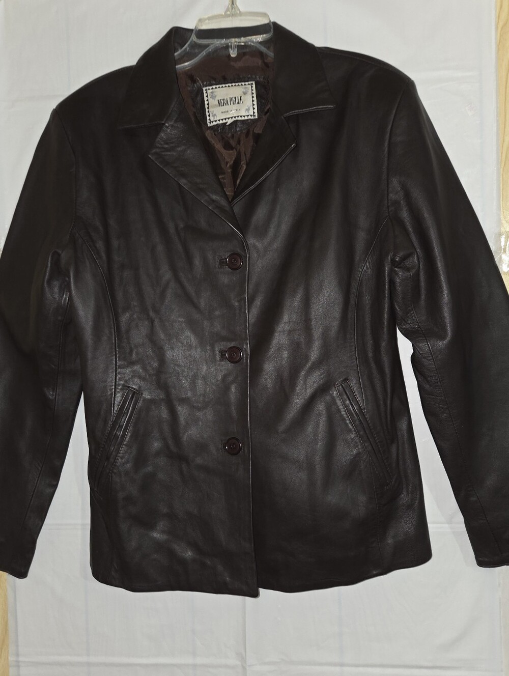 Vera Pelle Women's Dark Brown Leather Jacket